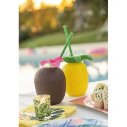 Gifi Gourde plastique et paille noix de coco| Vaisselle Et Accessoires De Table