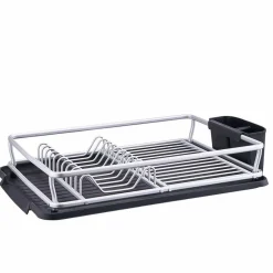 Rangement De Cuisine<Gifi Égouttoir à vaisselle avec porte-couverts gris noir
