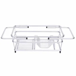 Rangement De Cuisine<Gifi Égouttoir à vaisselle extensible aluminium avec porte-couverts noir