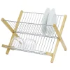Rangement De Cuisine<Gifi Égouttoir à vaisselle pliable bambou et métal