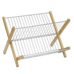 Rangement De Cuisine<Gifi Égouttoir à vaisselle pliable bambou et métal