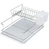 Rangement De Cuisine<Gifi Égouttoir avec plateau et supports couverts blanc 2 niveaux
