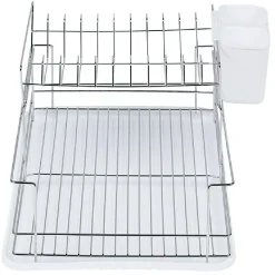 Rangement De Cuisine<Gifi Égouttoir avec plateau et supports couverts blanc 2 niveaux