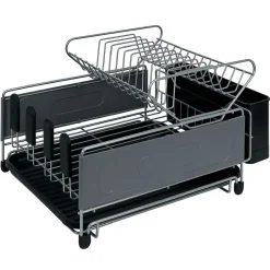 Rangement De Cuisine<Gifi Égouttoir extensible en métal et plastique gris 41,5x30xH23,5cm