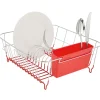 Rangement De Cuisine<Gifi Égouttoir vaisselle base métal gris et rouge