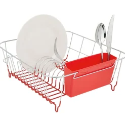 Rangement De Cuisine<Gifi Égouttoir vaisselle base métal gris et rouge