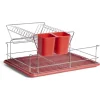 Rangement De Cuisine<Gifi Égouttoir vaisselle base métal gris et rouge