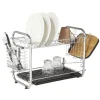 Rangement De Cuisine<Gifi Égouttoir XXL 2 niveaux récupérateur d'eau inox