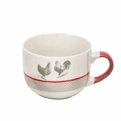 Gifi Jumbo en porcelaine esprit campagne motif poule 47 cl| Vaisselle Et Accessoires De Table