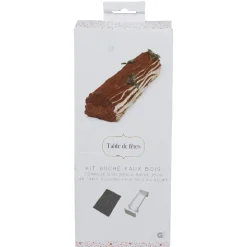 Cuisson<Gifi Kit bûche de Noël faux bois