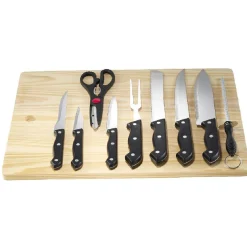 Préparation Culinaire<Gifi Kit de découpe avec planche en bois et 9 ustensiles