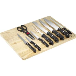 Préparation Culinaire<Gifi Kit de découpe avec planche en bois et 9 ustensiles