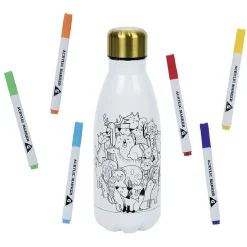 Conservation Alimentaire<Gifi Kit gourde isotherme 350mL à colorier avec 6 marqueurs