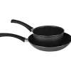 Cuisson<Gifi Lot 1 poêle + 1 casserole aluminium effet pierre