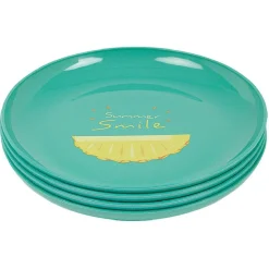 Vaisselle Et Accessoires De Table<Gifi Lot de 4 assiettes à dessert bleu Ananas Summer smile