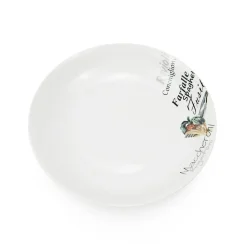 Gifi Lot de 4 assiettes à pâtes en porcelaine| Vaisselle Et Accessoires De Table