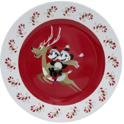 Gifi Lot de 4 assiettes dessert Disney Mickey porcelaine Ø19cm| Vaisselle Et Accessoires De Table