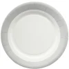 Gifi Lot de 10 assiettes en carton Ø18 cm à bord gris| Vaisselle Et Accessoires De Table