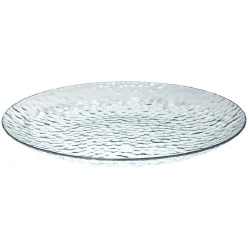 Gifi Lot de 4 assiettes plates rondes en plastique effet martelé| Vaisselle Et Accessoires De Table