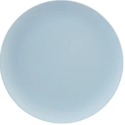 Gifi Lot de 4 assiettes plates en bambou bleu| Vaisselle Et Accessoires De Table