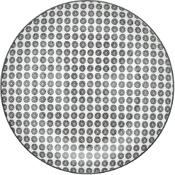 Gifi Lot de 4 assiettes plates motif géométrique en céramique| Vaisselle Et Accessoires De Table