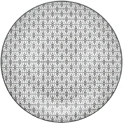 Gifi Lot de 4 assiettes plates motif géométrique en céramique| Vaisselle Et Accessoires De Table