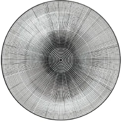Gifi Lot de 4 assiettes plates motif géométrique en céramique| Vaisselle Et Accessoires De Table