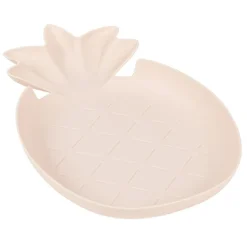 Gifi Lot de 3 assiettes plates en plastique forme ananas| Vaisselle Et Accessoires De Table