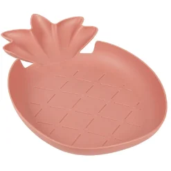 Gifi Lot de 3 assiettes plates en plastique forme ananas| Vaisselle Et Accessoires De Table