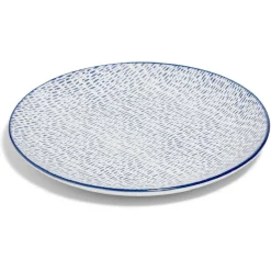 Gifi Lot de 4 assiettes plates rondes porcelaine Ø24 cm| Vaisselle Et Accessoires De Table