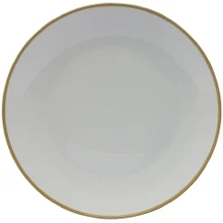 Vaisselle Et Accessoires De Table<Gifi Lot de 4 assiettes plates rondes porcelaine blanche avec liseré coloré