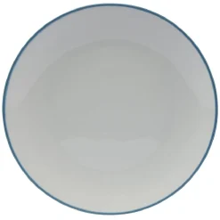 Vaisselle Et Accessoires De Table<Gifi Lot de 4 assiettes plates rondes porcelaine blanche avec liseré coloré