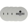 Gifi Lot de 4 assiettes plates rondes Bistrot porcelaine blanche| Vaisselle Et Accessoires De Table
