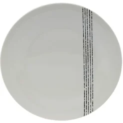 Gifi Lot de 4 assiettes plates rondes Bistrot porcelaine blanche| Vaisselle Et Accessoires De Table