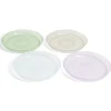 Gifi Lot de 4 assiettes pour enfant Ø18,5cm plastique coloré| Vaisselle Et Accessoires De Table