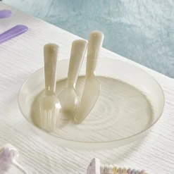 Gifi Lot de 4 assiettes pour enfant Ø18,5cm plastique coloré| Vaisselle Et Accessoires De Table