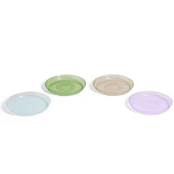 Gifi Lot de 4 assiettes pour enfant Ø18,5cm plastique coloré| Vaisselle Et Accessoires De Table