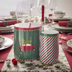 Conservation Alimentaire<Gifi Lot de 3 boîtes alimentaires en métal décor Noël 3 tailles