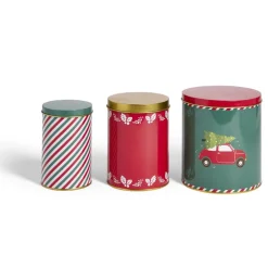 Conservation Alimentaire<Gifi Lot de 3 boîtes alimentaires en métal décor Noël 3 tailles