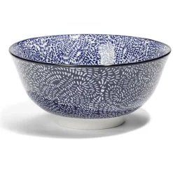 Gifi Lot de 4 coupelles 300ml porcelaine Ø15cm bleu et blanc| Vaisselle Et Accessoires De Table