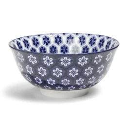 Gifi Lot de 4 coupelles 300ml porcelaine Ø15cm bleu et blanc| Vaisselle Et Accessoires De Table