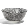 Gifi Lot de 4 coupelles 300ml porcelaine Ø15cm noir et blanc| Vaisselle Et Accessoires De Table