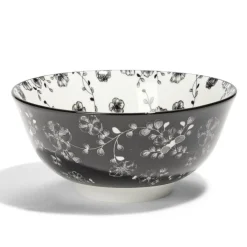 Gifi Lot de 4 coupelles 300ml porcelaine Ø15cm noir et blanc| Vaisselle Et Accessoires De Table
