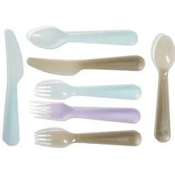 Gifi Lot de 12 couverts pour enfant plastique coloré| Vaisselle Et Accessoires De Table