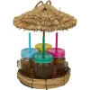 Gifi Lot de 4 gobelets à paille 260ml forme cactus dans décor estival| Vaisselle Et Accessoires De Table