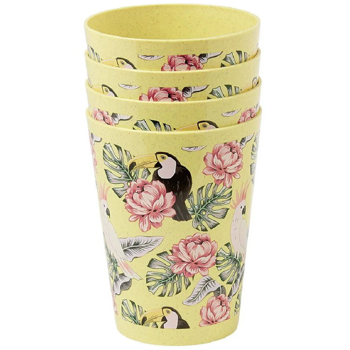 Vaisselle Et Accessoires De Table<Gifi Lot de 4 gobelets décor oiseau et feuille 60 cl