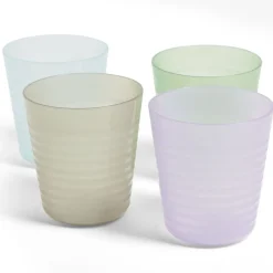 Gifi Lot de 4 gobelets pour enfant Ø7,7xH.8,5cm plastique coloré| Vaisselle Et Accessoires De Table