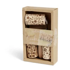 Préparation Culinaire<Gifi Lot de 3 mini rouleaux à pâtisserie en bois à motifs étoile/flocon/coeur