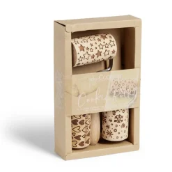 Préparation Culinaire<Gifi Lot de 3 mini rouleaux à pâtisserie en bois à motifs étoile/flocon/coeur