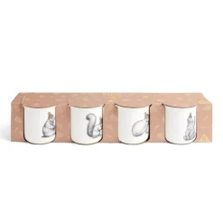 Gifi Lot de 4 mugs animaux 33,5cl| Vaisselle Et Accessoires De Table